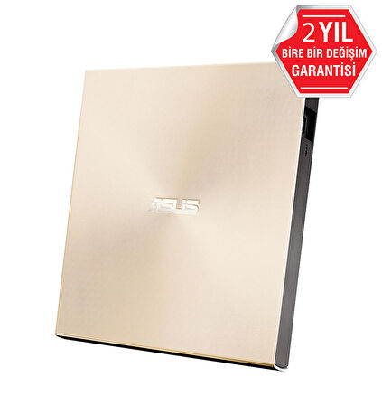 ASUS ZENDRİVE-U9M SDRW-08U9M-U HARİCİ İNCE DVD YAZICI  M-DİSC  USB TYPE-C VE USB 2.0 DESTEKLİ  ALTIN